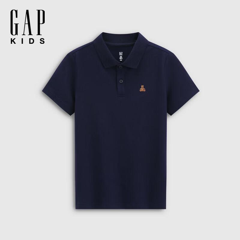 GAP Boys' Embroidered Bear Short Sleeve Polo Shirt