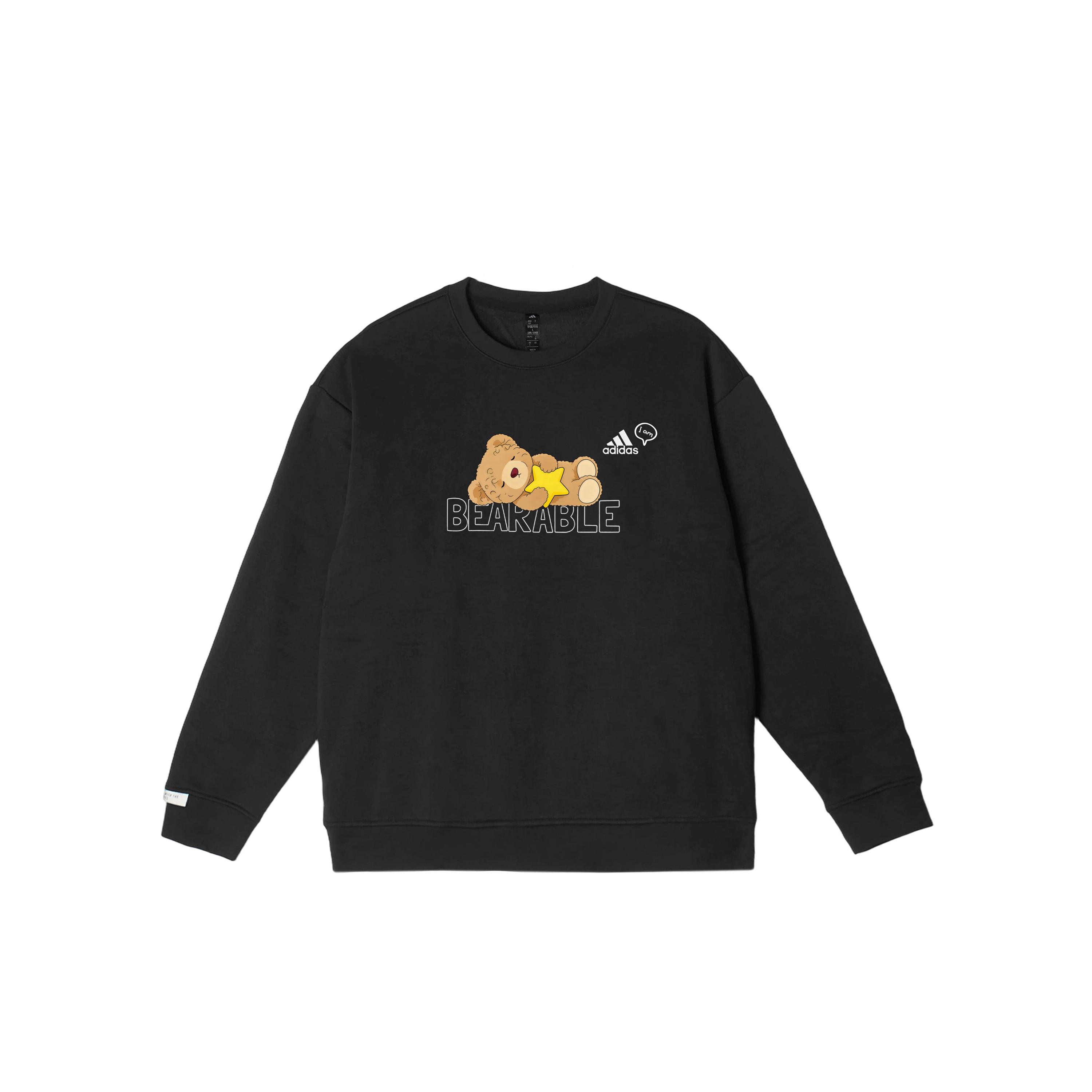 Свитшоты Adidas LABEL Унисекс Черный Круглый вырез Умеренный Обычный IB2774(Команда676-zzz) S