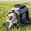Foldable Pet Carrier Bag for Cats Small Dogs, Breathable Multi-Opening Soft Travel Tote with Padded Base and Safety Leash