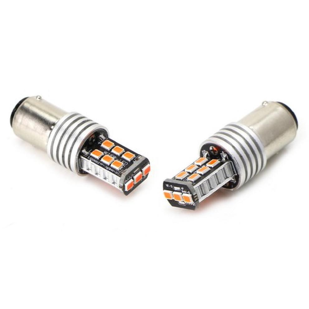 Strobe/Flashing Enabled Red 15-SMD 1157 P21/4W LED Bulbs For Brake/Tail Lights