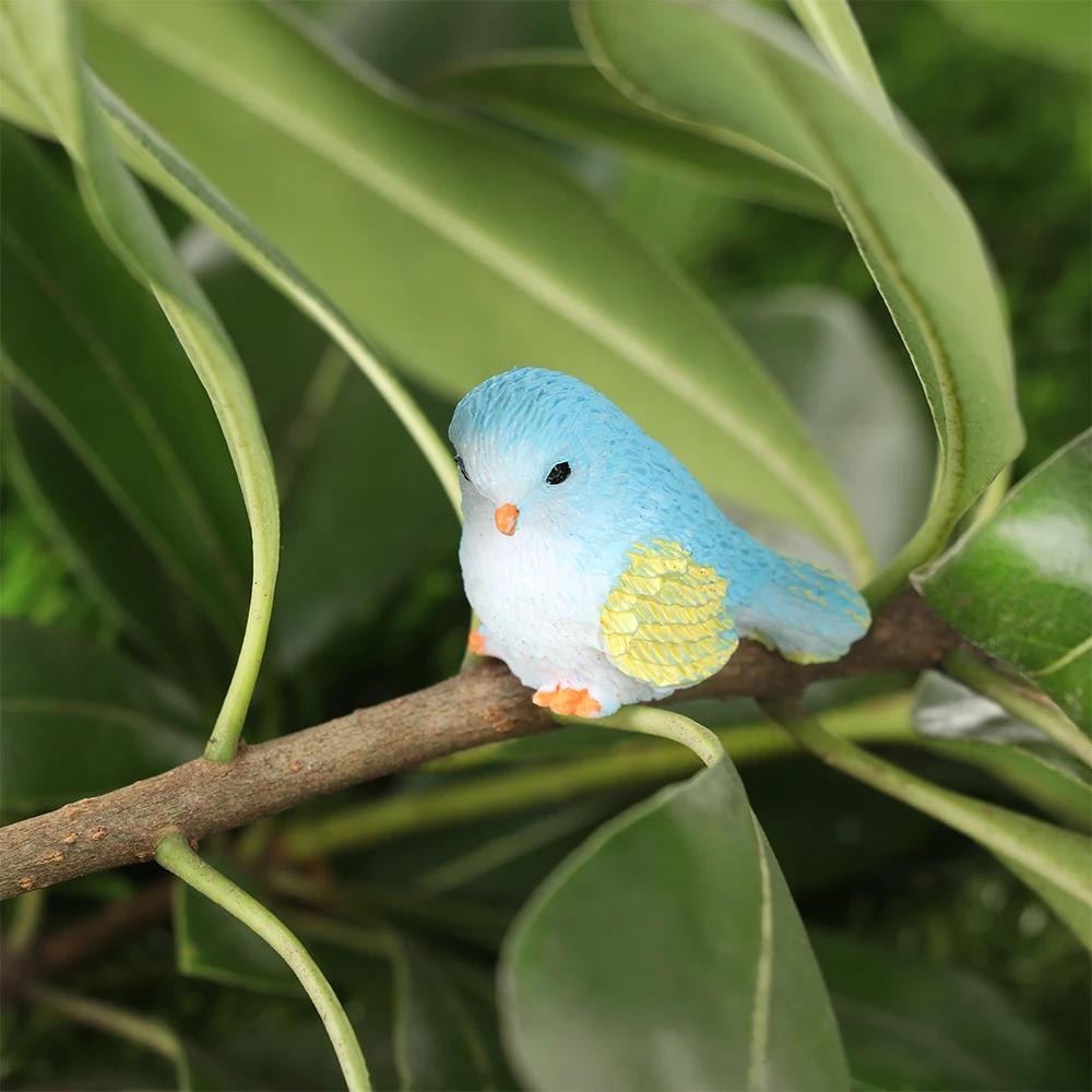 

Colorful Miniature Resin Bird Figurines Fairy Garden Decorative Mini Sculpture Micro Landscape Dollhouse Bonsai Landscape Bird