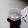 Sheep Fat Jade Porcelain Handmade Pinch Flower Cup White Porcelain Master Cup Girls Single Cup Ceramic Ladies Kung Fu Teacup