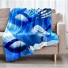 badminton Theme Printed Blanket - Perfect for Couch, Bed, Travel & Outdoor Use | Machine Washable, Cozy & Durable.