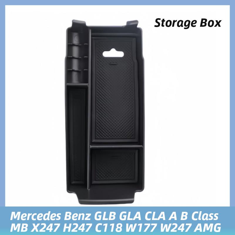 For Benz GLB GLA CLA A B Class MB X247 H247 C118 W177 W247 AMG Car Center Console Armrest Storage Box Sundries Packing