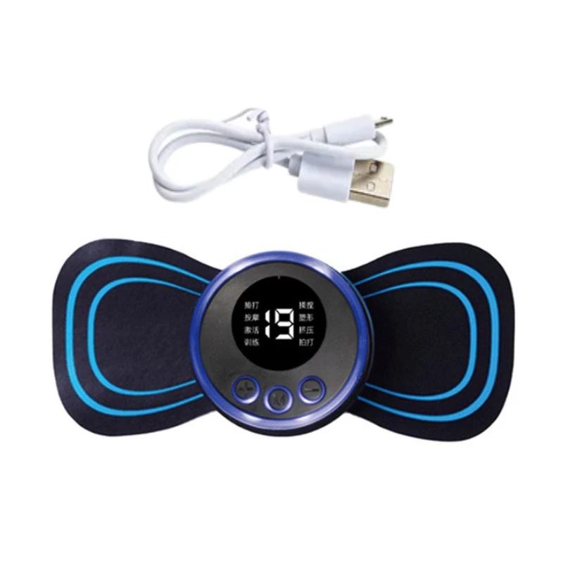 EMS Massager Electric Cervical Vertebra Massage Patch for Slim Patch Muscle Pain Relief & Relaxation Portable Neck Stretcher