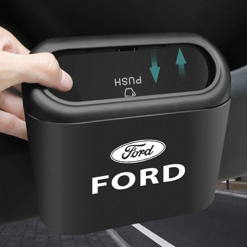 Car Trash Bin Hanging Vehicle Garbage Dust Case Storage Box For Ford Raptor Fiesta Focus 2 3 4 Mondeo Ecosport Mustang Fusion