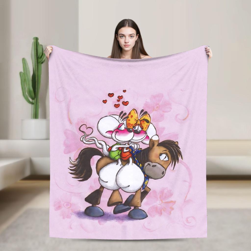 D-Diddles Blankets Flannel Diddl Catoon Soft Throw Blankets for Bedding Couch Bedroom Quilt