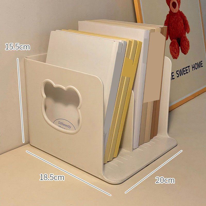 1pcs Creative desktop book stand, layered book shelf, office miscellaneous folder storage rack, student dormitory storage rack