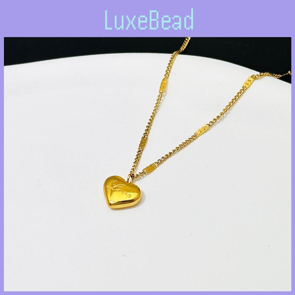 Elegant Titanium Steel Love Letter Necklace For Casual And Office Use