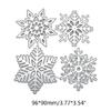 4 Pcs/Set Snowflakes Metal Cutting Die Snowflakes Embossing Script Die Stencils