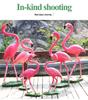 Fiberglass Flamingo Sculpture for Garden and Pond Decorations