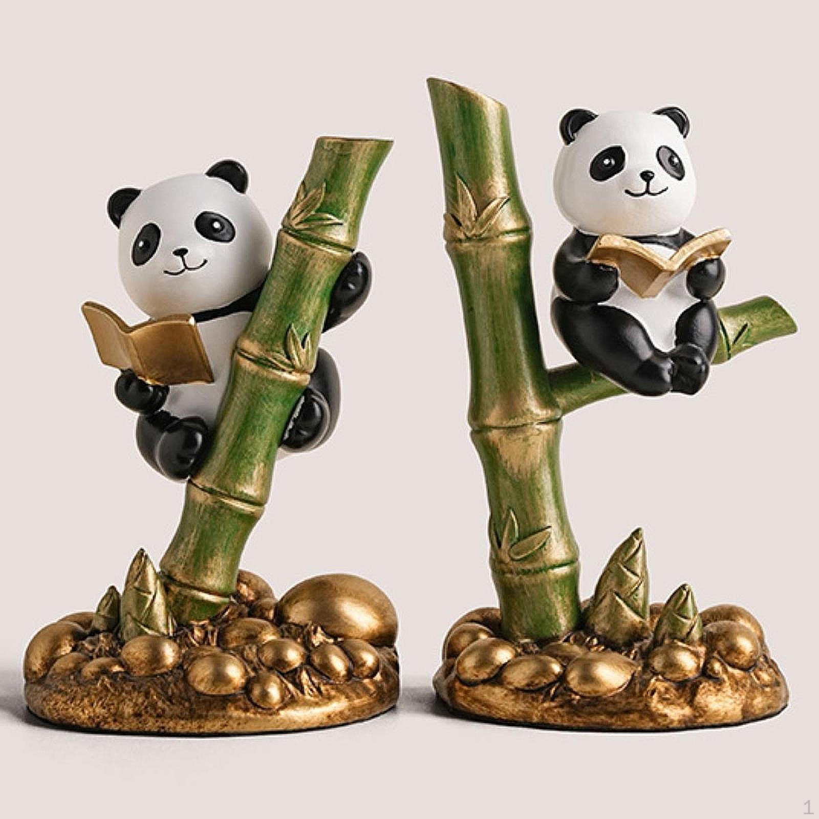 

Статуэтки панды Скульптуры животных Подставки для книг Настольные украшения Держатели для книжных полок для книжных полок