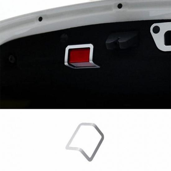 Silver Aluminum Tail Box Trunk Warning Light Frame Trim For Benz C-Class 2015-21