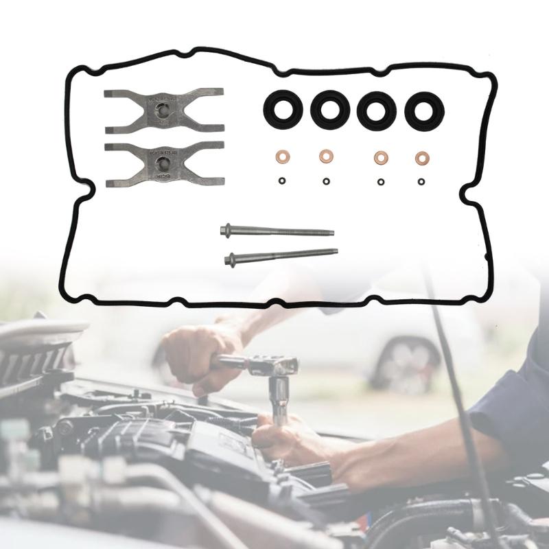 Rockers Cover Gasket Fuel Injector Diesels Pump Nozzles Seals Repair Kit for Transit MK7 2.4 Car Accessories