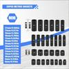 50-Piece 3/8" Drive Socket Set SAE & Metric - Chrome Vanadium Steel Impact Sockets with Extension Bar & Ratchet Wrench