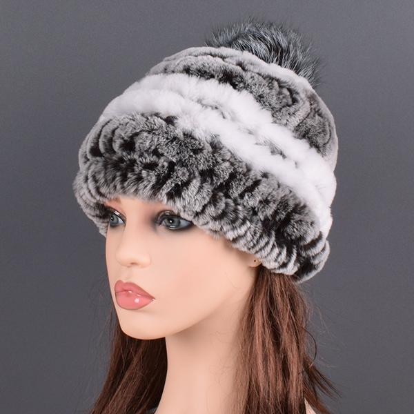 

Шапка-ушанка из меха кролика рекс женская зимняя с помпоном теплая из натурального меха вязаная эластичная черная серая лиса помпон женская шапка-бомбер для девушек