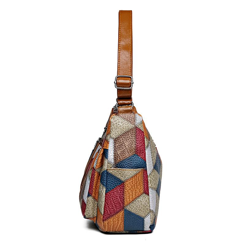 Yogodlns Dámská elegantní vintage kabelka přes rameno Trendy kabelka Módní kabelka s mnoha kapsami Taška přes rameno Retro crossbody kabelka na každý den