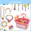 Diy Plastic Pop Bead Bead Kit For Girls With Multiple Bracelets And Headband For Sensory Play