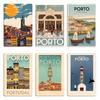 Travel Posters Porto Portugal Metal Sign Cinema Iron Living Room Garage Wall Decor Tin Sign Poster