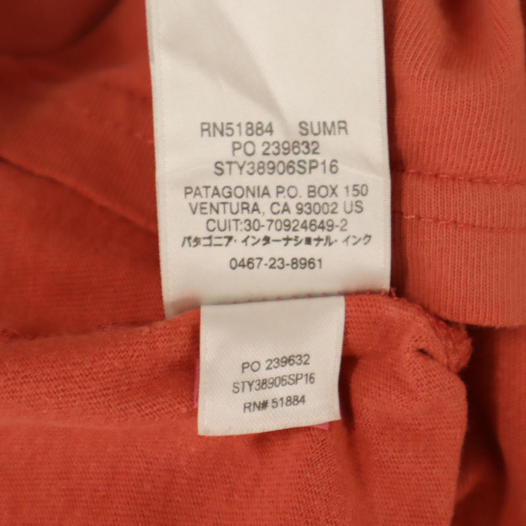 patagonia Short sleeve T-shirt XL Orange series 38906 Outdoor Men's Used