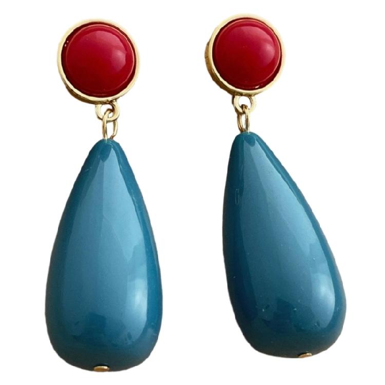 Modern Minimalist Drop Earrings Elegant Pendant Earrings Resin Alloy Texture Suitable for Everyday Stylish Outfits