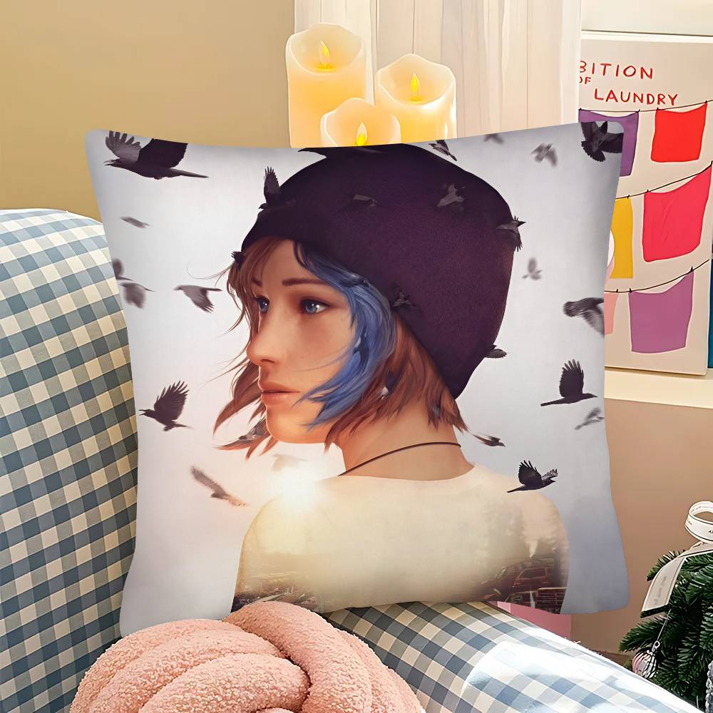 pc Popular Life Is SStrange Adventure Game Pillow Case Fashion Square Pillowcase Bedroom Sofa Room Ins Decoration Leisure