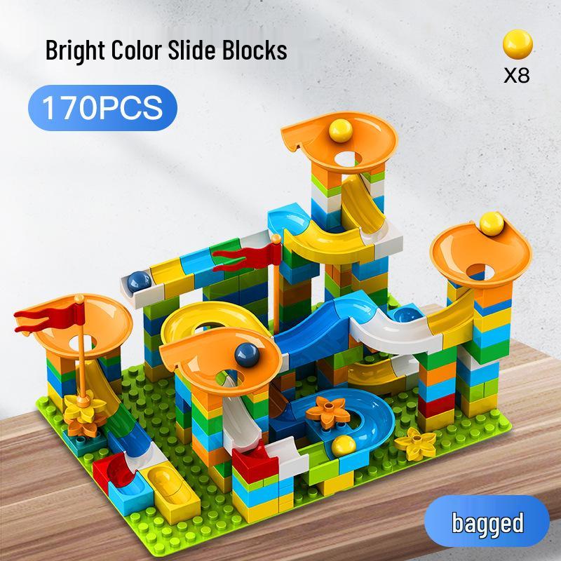 Large Particle Versatile Track Blocks Compatible with LEGO for Children Aged 3-6