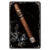 Metal Tin Poster Cigar Plaque Retro Metal Plate Gentleman Smoke Cigar Whisky Vintage Metal Tin Sign Bar Club Man Cave Wall Decor