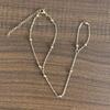 Bracciale a Catena per Dita in Acciaio Inossidabile Placcato Oro 18K - Gioielli da Spiaggia Estivi, Inossidabile