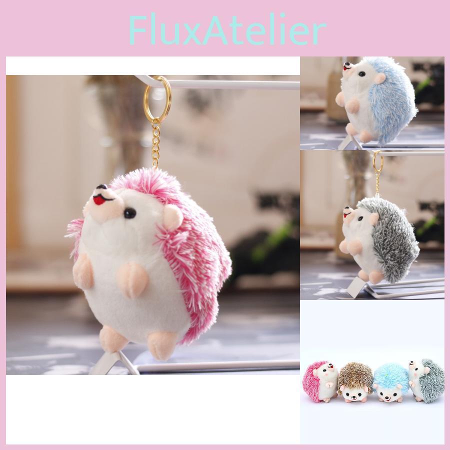 Adorable Hedgehog Plush Toy Soft Stuffed Keychain Doll Cute Small Animal Gift