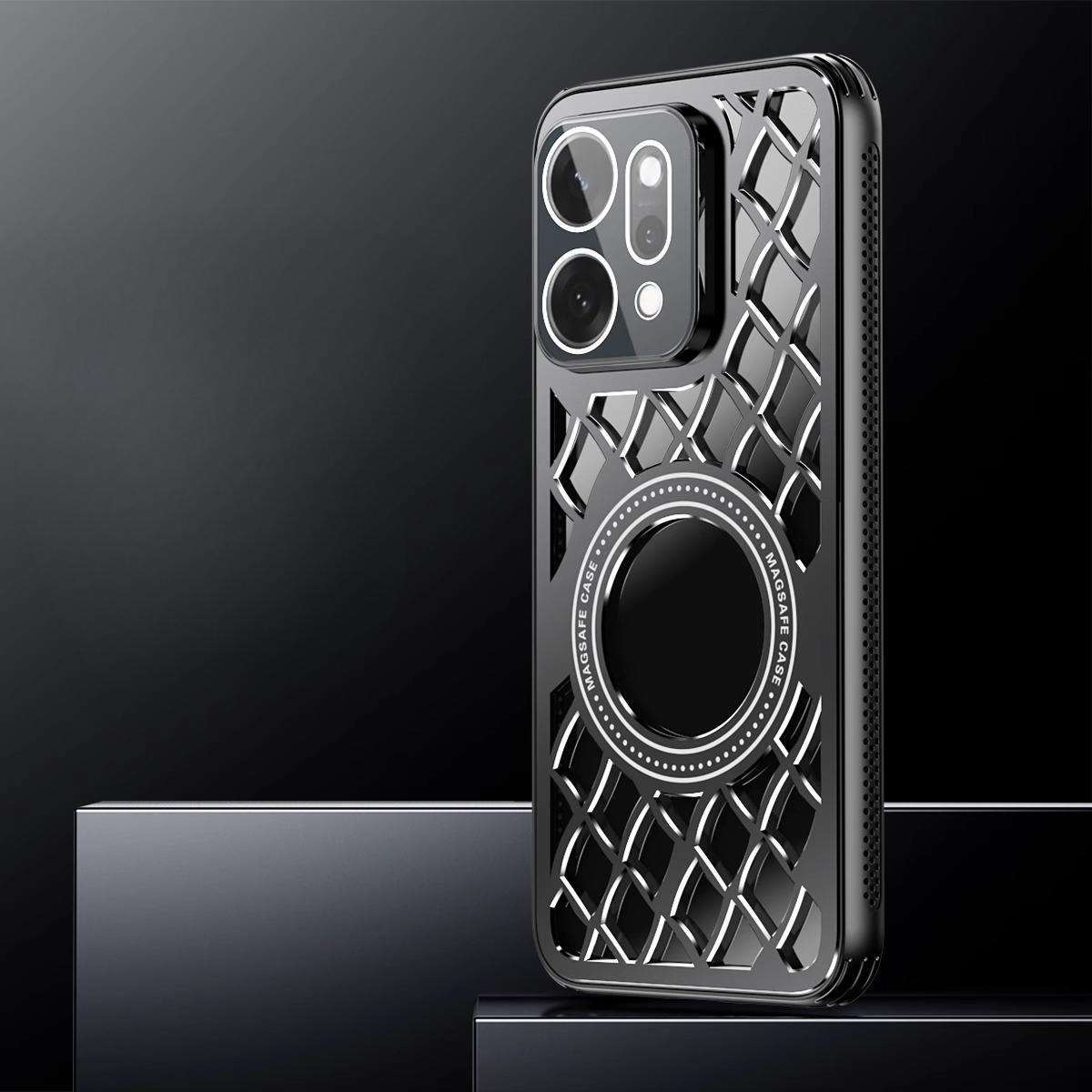 

Aluminum Alloy Heat Dissipation Magnetic Ring Case For OPPO Reno 14 14Pro Wireless Charging Lens Protection Shockproof Cover Oppo Reno14 Pro чорний