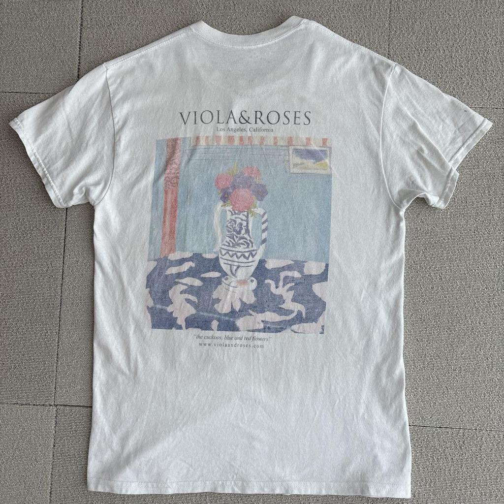 [USED] VIOLA&ROSES Art Print T-Shirt White