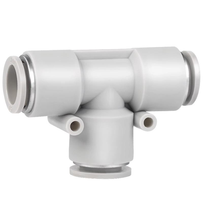 Yadake T-type Reducing Tee Pneumatic Quick Fitting, Push-in, X-APEG, Sizes: 12-10-8-6-4mm.