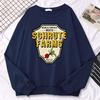 Pulls d'hiver simples pour femmes Beets célèbres dans le monde entier Sweat à capuche imprimé Crop Farms Schrute Sweatshirt ample à col rond Hauts chauds en polaire