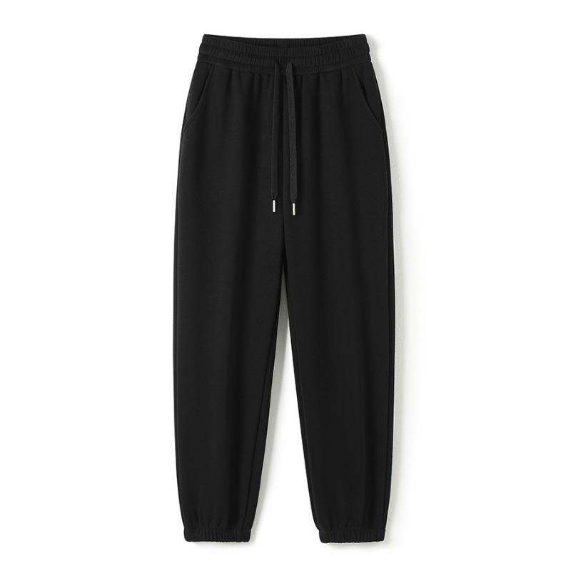 Han Shu's Simple Autumn and Winter Velvet Thickened Sweatpants Casual Couple Sports Loose and Thin Leggings 8