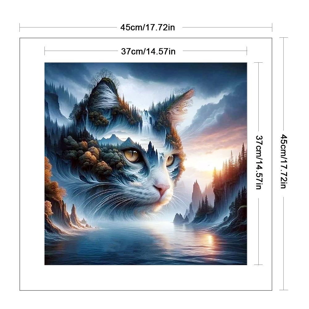 Vollstickerei Baumwollfaden 11CT Bedrucktes Tier Kreuzstich-Set Kunst