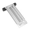 Practical 4 Inch T Square Measuring Ruler Stainless Steel 100mm T-Type Marking Ruler 0.25mm Silver Marking Scriber Woodworking