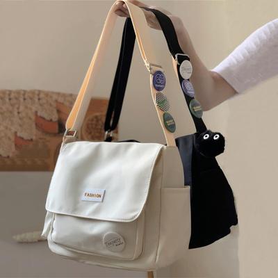 Women'S School Messenger Bags For Teen Girls Shoulder Bag Ladies Designer Handbags Large Capacity Solid Canvas Crossbody Bags
