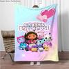 Cartoon G-Gabbys-Dollhouse Soft Flannel Blankets Keep Warm Throw Blanket Comfortable Blanket for Picnic Beds Sofa Home Bedroom