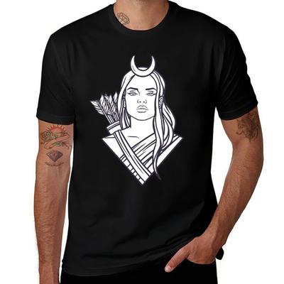 Bogini Artemida - Mitologia Starożytnej Grecji Koszulka koszulki dla mężczyzny bawełna męska koszulka bawełna 100% T-Shirt