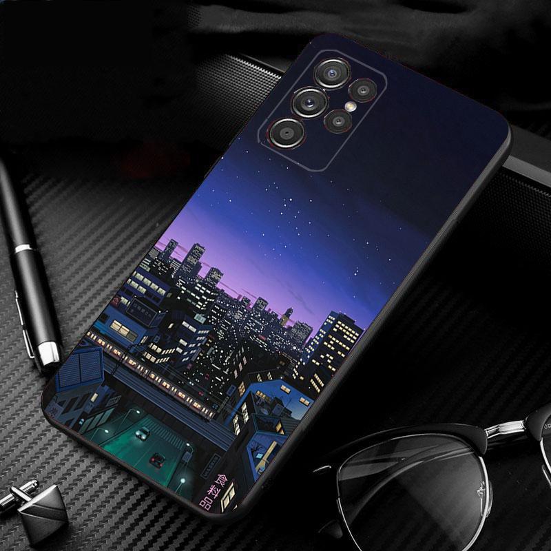 

Phone Case For Samsung Galaxy S26 S25 S24 S23 S22 Ultra S23 S22 S25 Plus S24FE S23FE S26Edge Neon Night Vibes city street S25