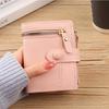 Compact Slim Wallet for Women Featuring Multiple Card Slots, a Zipper, And Button Closure