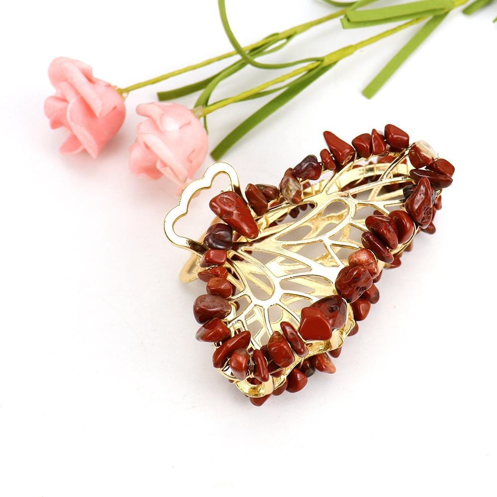 Alloy Hair Claw Crushed Stone Butterfly Crystal Hairpin Fashion Hair Clip  Women F