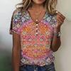 BITCED Blusas y Camisas Casuales de Moda para Mujer de Manga Corta con Cuello en V