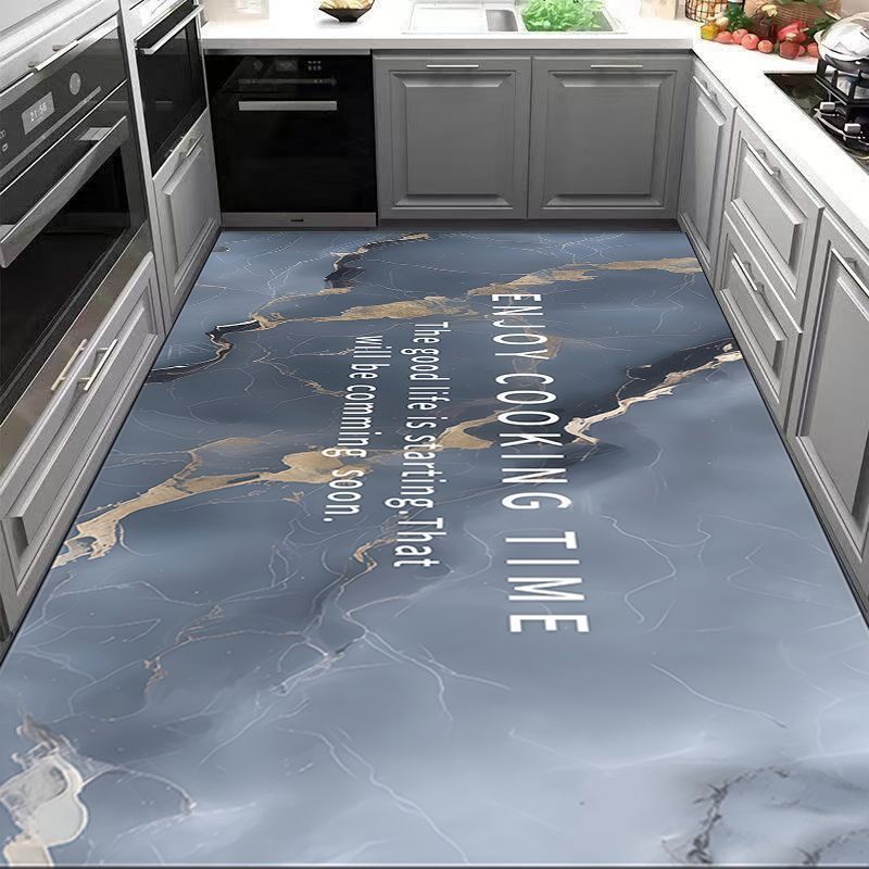 Küchenspezifische Kieselgur-Bodenmatte, saugfähig, rutschfest, Haushaltsteppich, strapazierfähige Auslegeware, zuschneidbar.