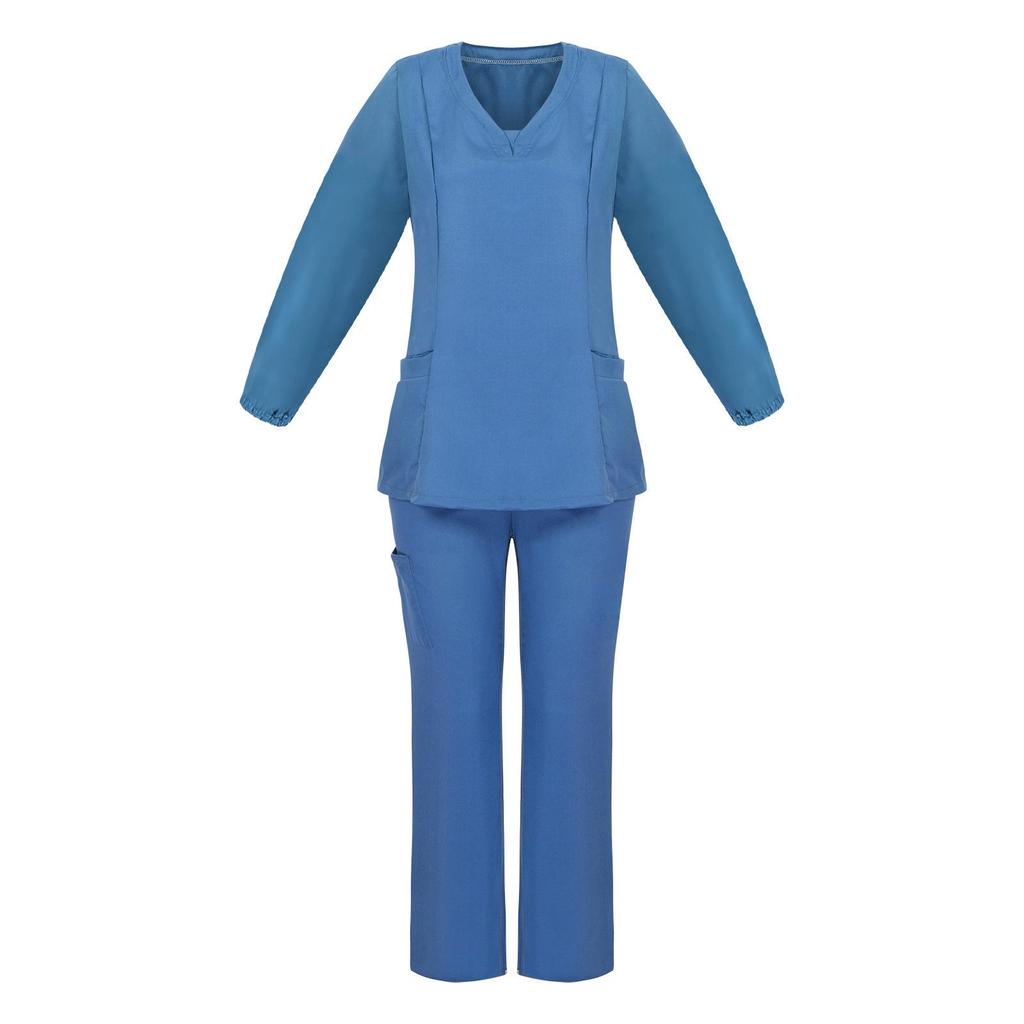 Autumn Winter Long Sleeve Scrub Suit Set Surgical & Isolation Gown Workwear
