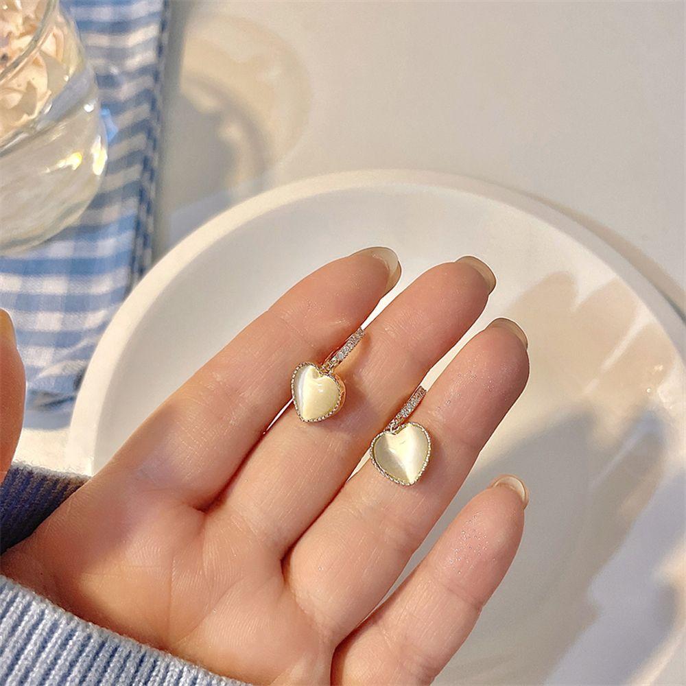 

Сладкие милые милые серьги-гвоздики в корейском стиле женские серьги-кольца с кристаллами в форме сердца