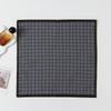 3Pcs 43x43cm 100% Cotton Yarn Dyed Men Handkerchief Classic Soft Thin Plaid Water Absorbent Sweat Wiping Towels