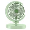 USB Desk Fan Rechargeable Quiet Small Portable Desktop Table Fan with Light for Home Travel