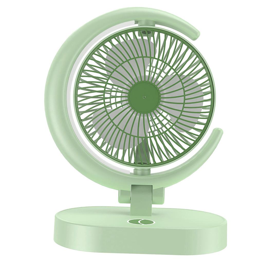 USB Desk Fan Rechargeable Quiet Small Portable Desktop Table Fan with Light for Home Travel